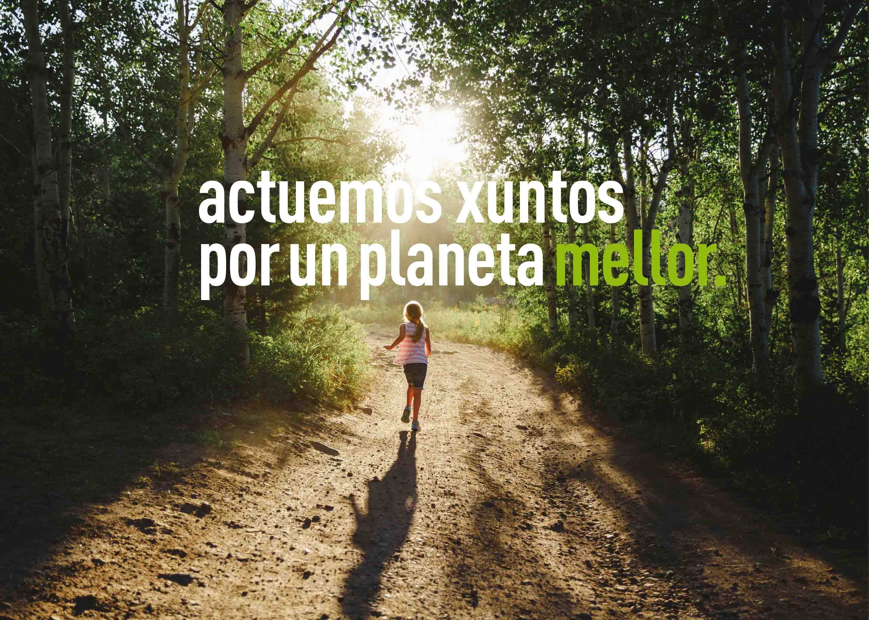 Cartel "Actuemos xuntos por un planeta mellor"